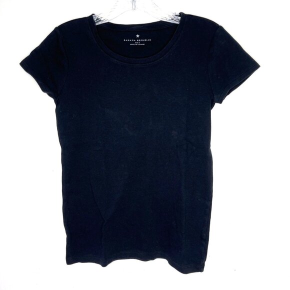 Banana Republic Black Small Short Sleeve T-Shirt 87F - Picture 1 of 5